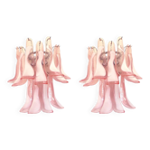 Blush Pink Murano Glass Selle Wall Sconces – A Pair