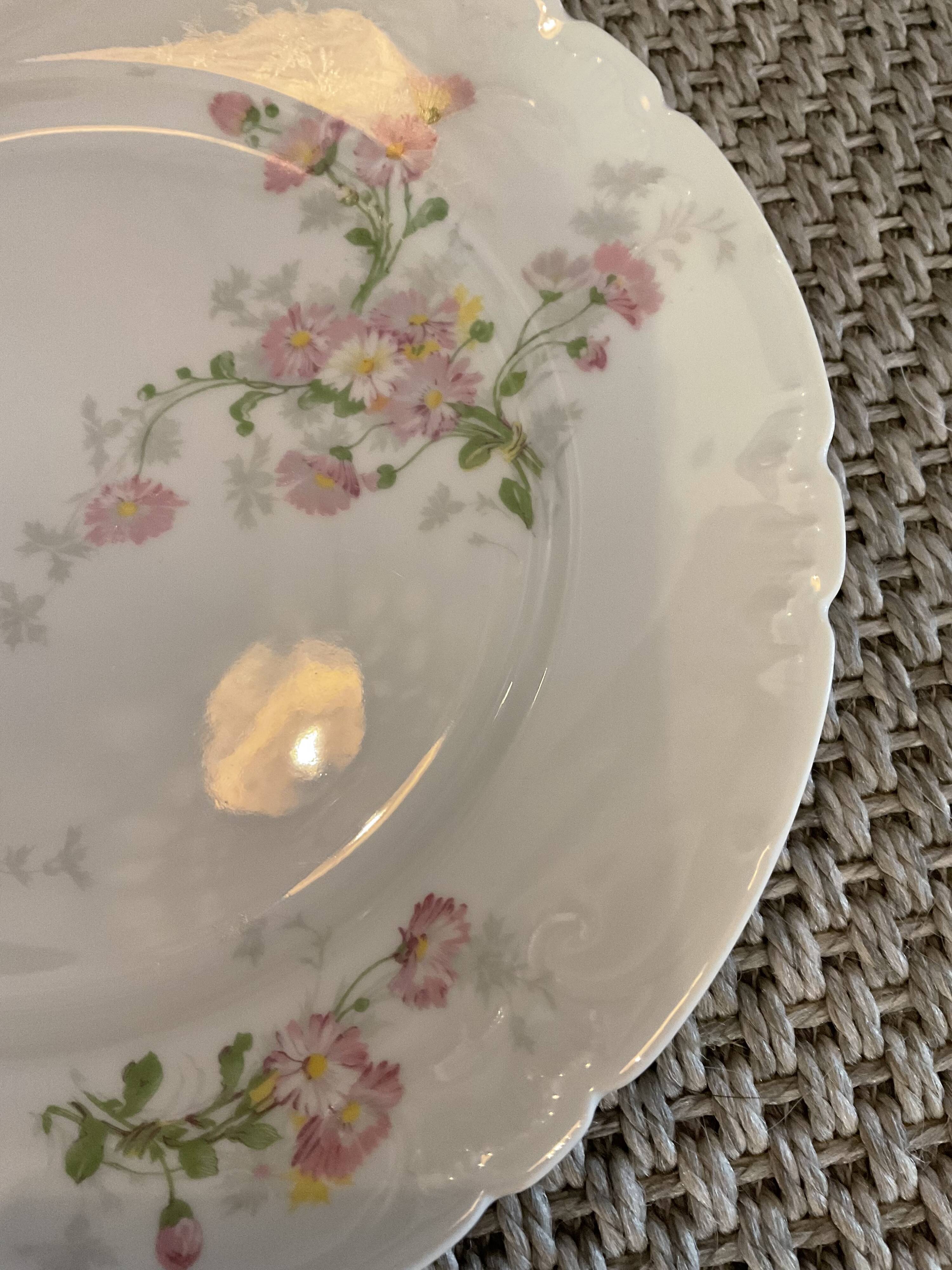 6 Flat plates diameter 22 cm .porcelain