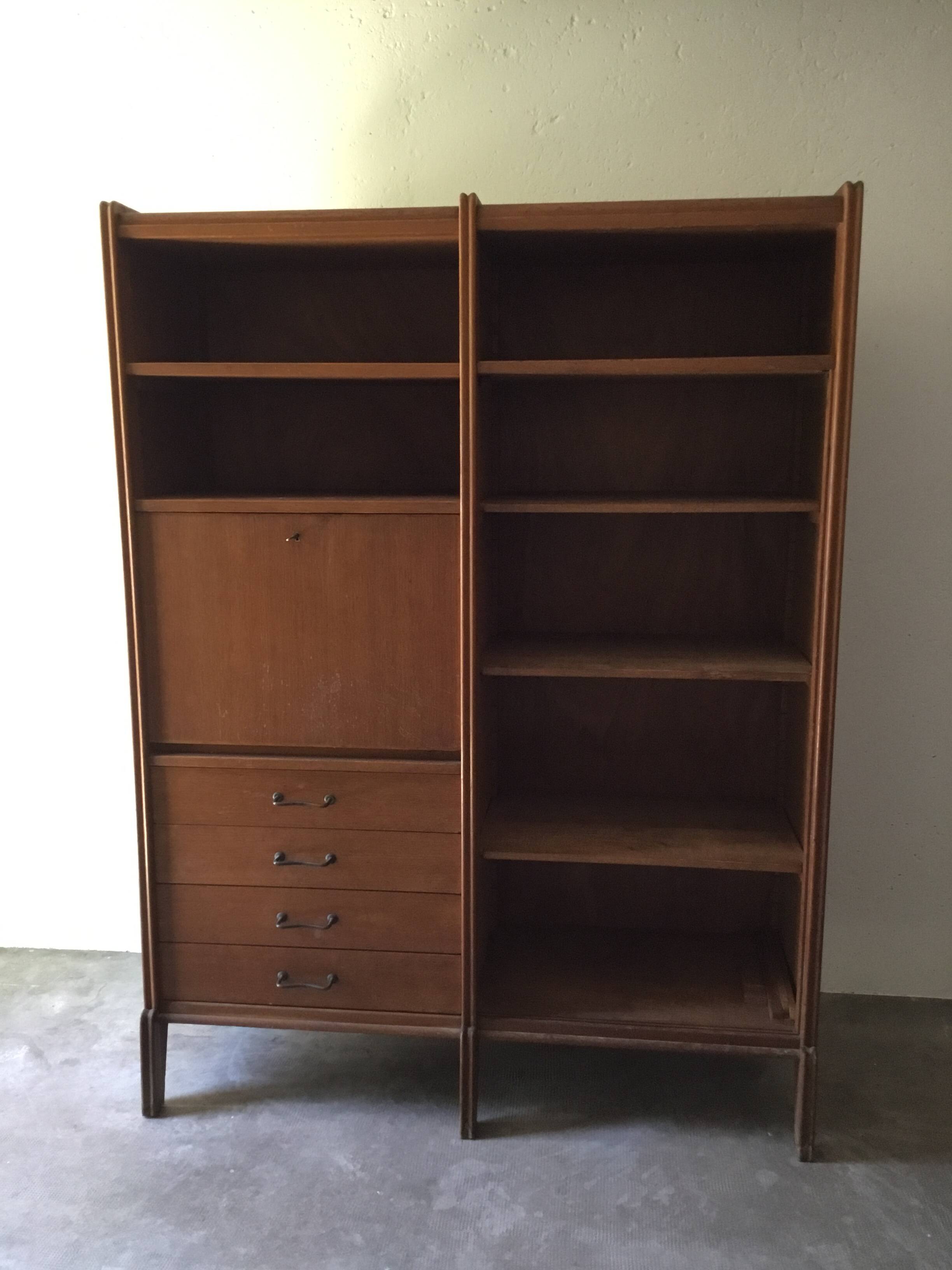 vintage bookcase shelf desk