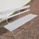 Folding garden bench in iron and old wood - 1950s