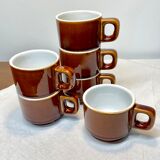 Set of 6 tiled coffee cups