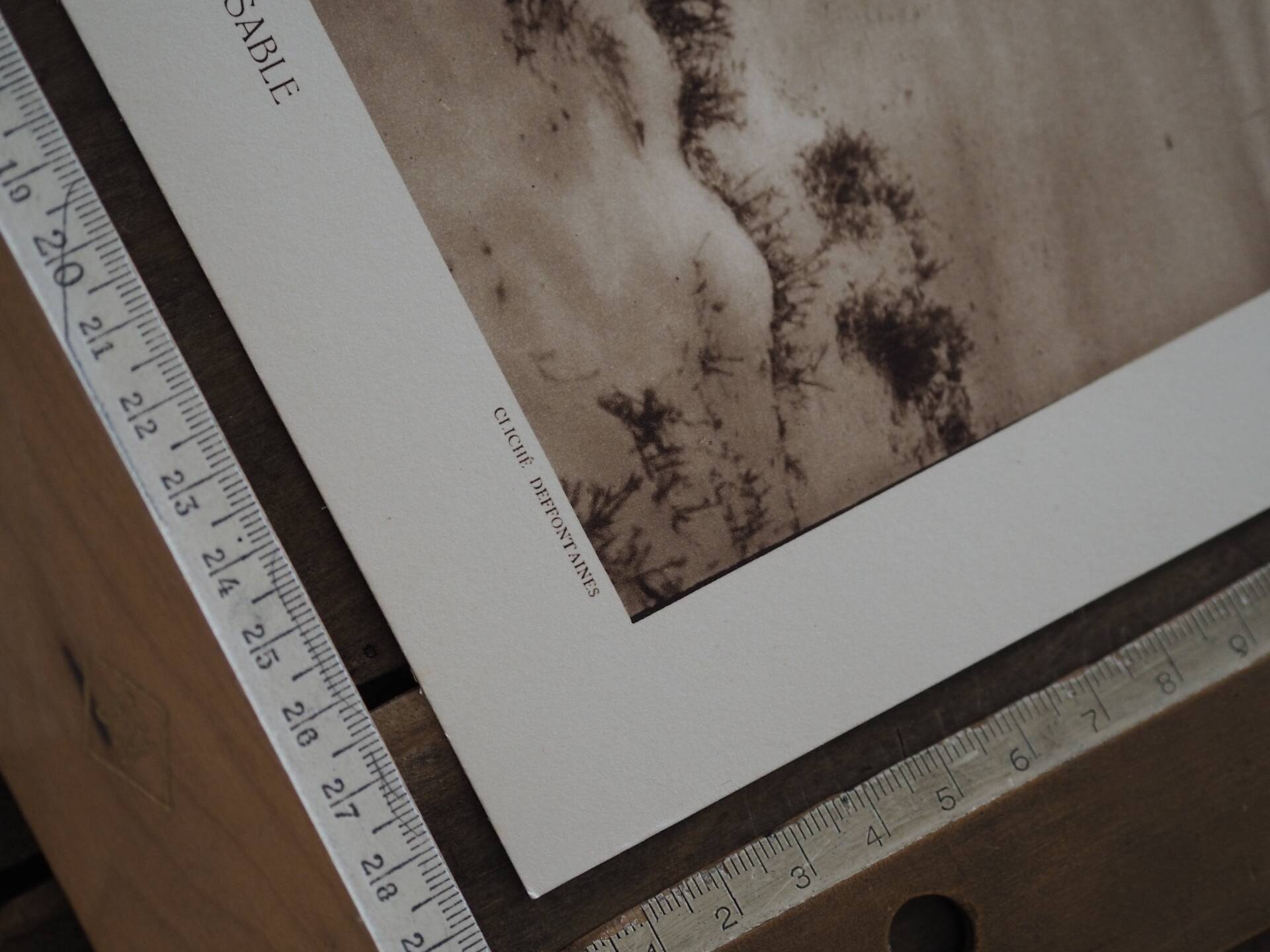 Ermenonville, the sea of sand. Photo board printed in 1934.