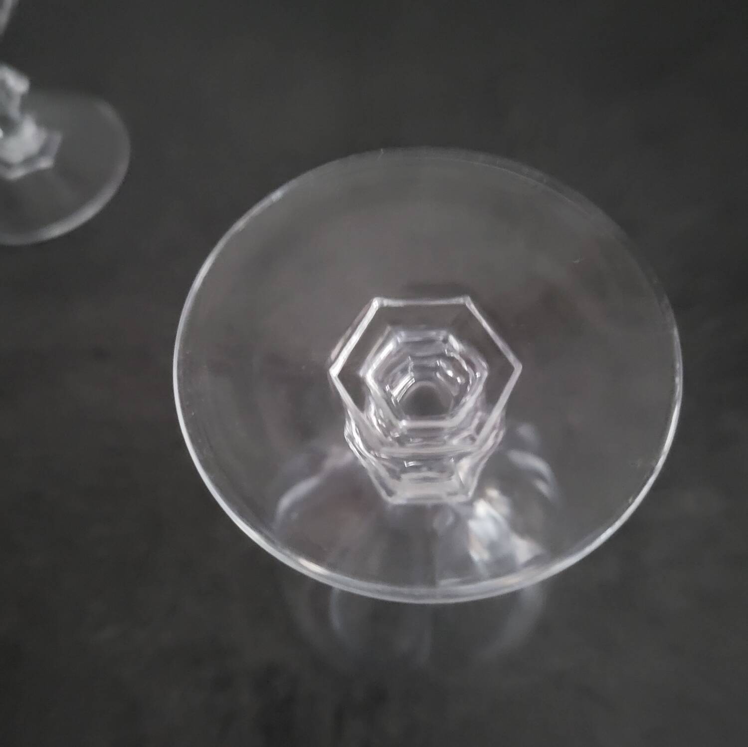 4 button-foot aperitif glasses model Rambouillet Christal d'Arques