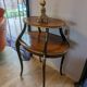 Table à thé marquetée style Louis XV 19ème