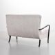 Canapé deux places Guglielmo Ulrich en tissu gris argenté. Italie, années 1950.