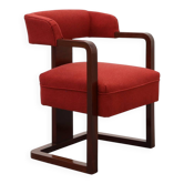 Chaise  Art Déco rouge, Belgique vers 1920