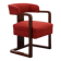 Art Deco red Reupholstered Chair, Belgium ca. 1920