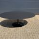 Knoll Tulip oval dining table 198/244cm black Feniks laminate