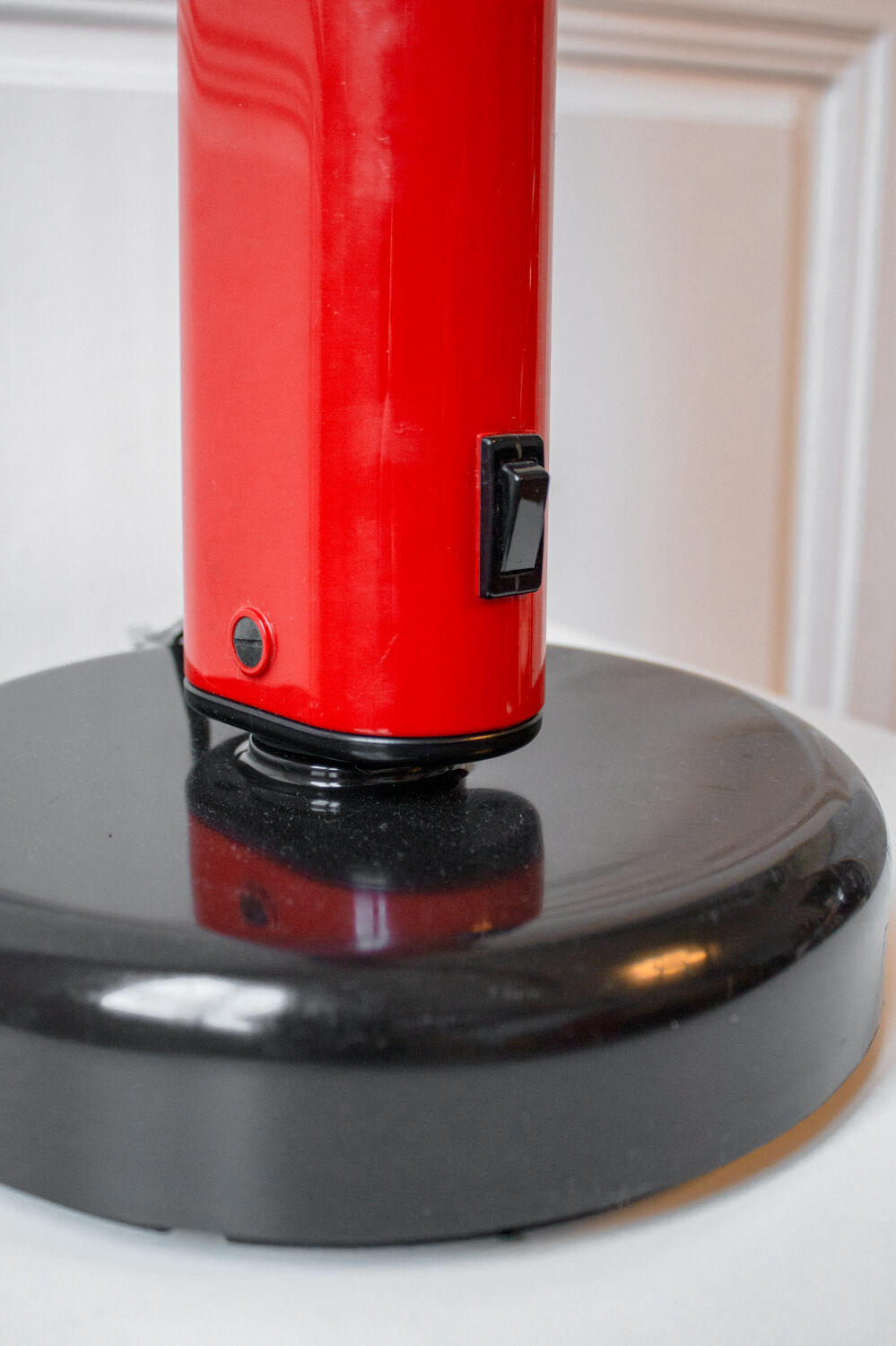 Vintage desk lamp Lucifer red by Tom Ahlström & Hans Ehrich p