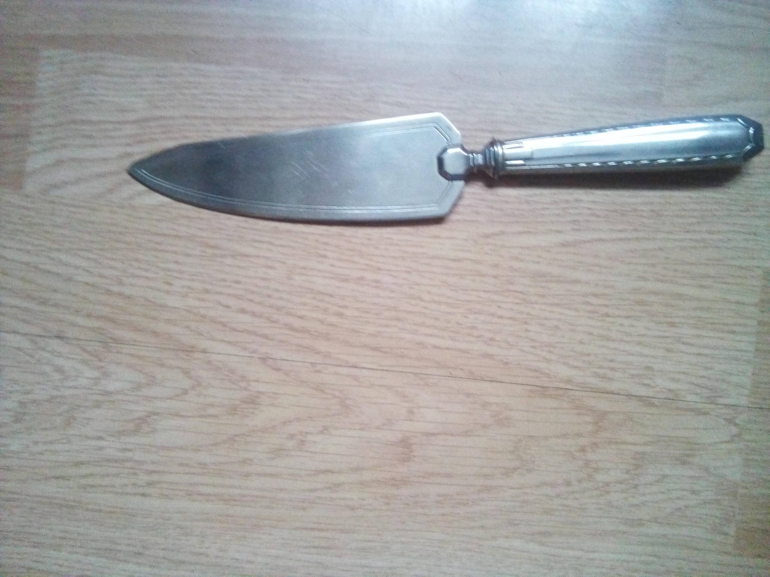 silver plated metal pie server circa 1900