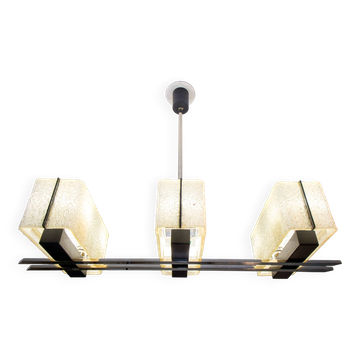 Modernist chandelier Maison Arlus ocean liner 1960