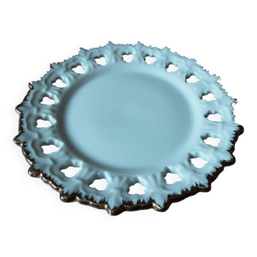 Petite assiette décorative barbotine