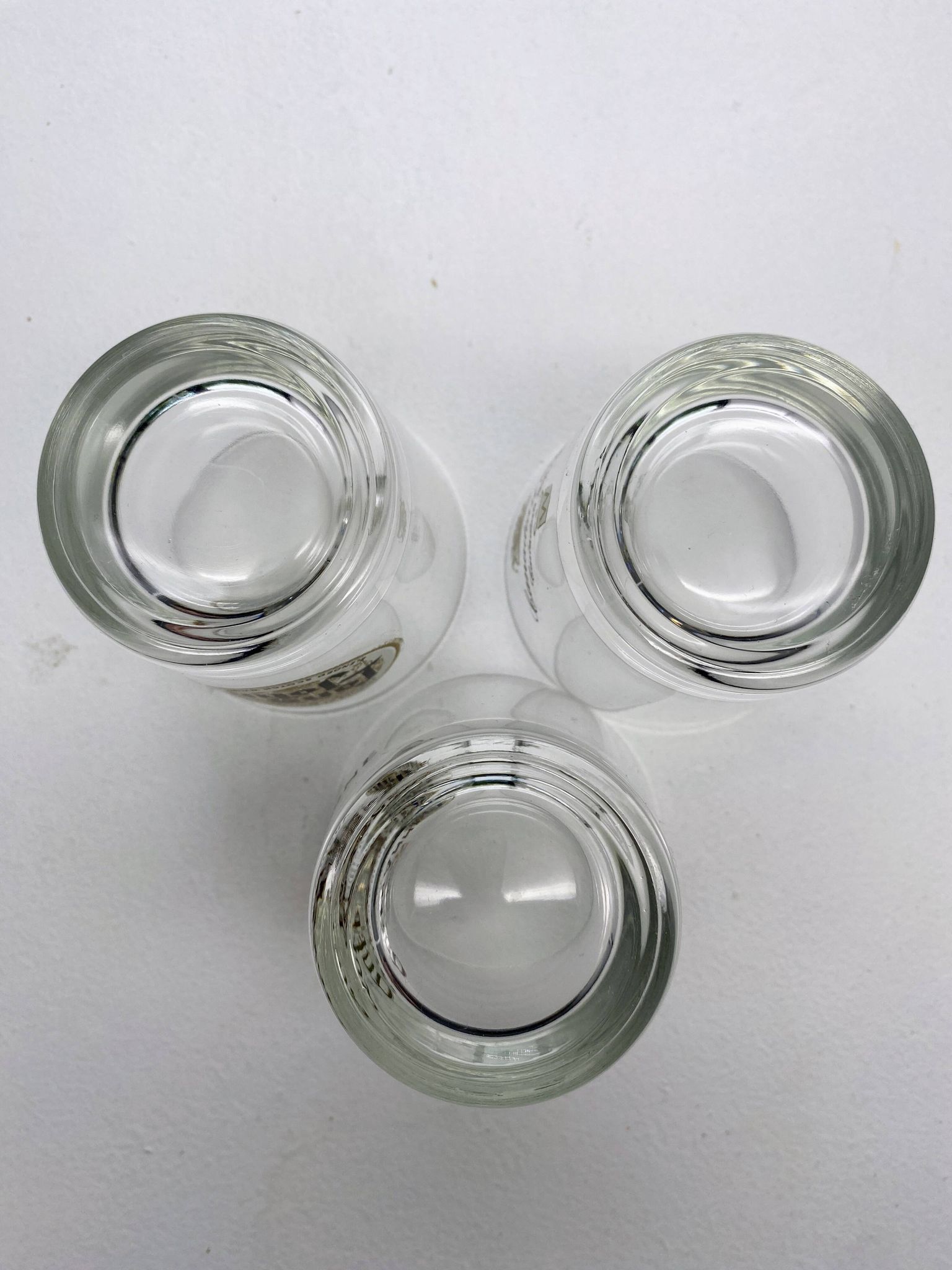 3 Vintage Canadian Club Whiskey Glasses, Long John and Queen Anne