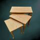 Nest of solid wood tables with cabriole legs in Louis XV style – 1950s-60s