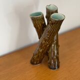 Vase tripode en barbotine