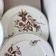 Set of 6 vintage dinner plates from Sarreguemines, Danish model 210412.
