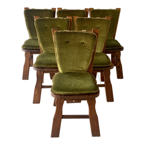 set 6 chaises en bois