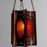 Suspension, Potiers d'Accolay, Patinated Copper and Fractal Resin, Circa 1970