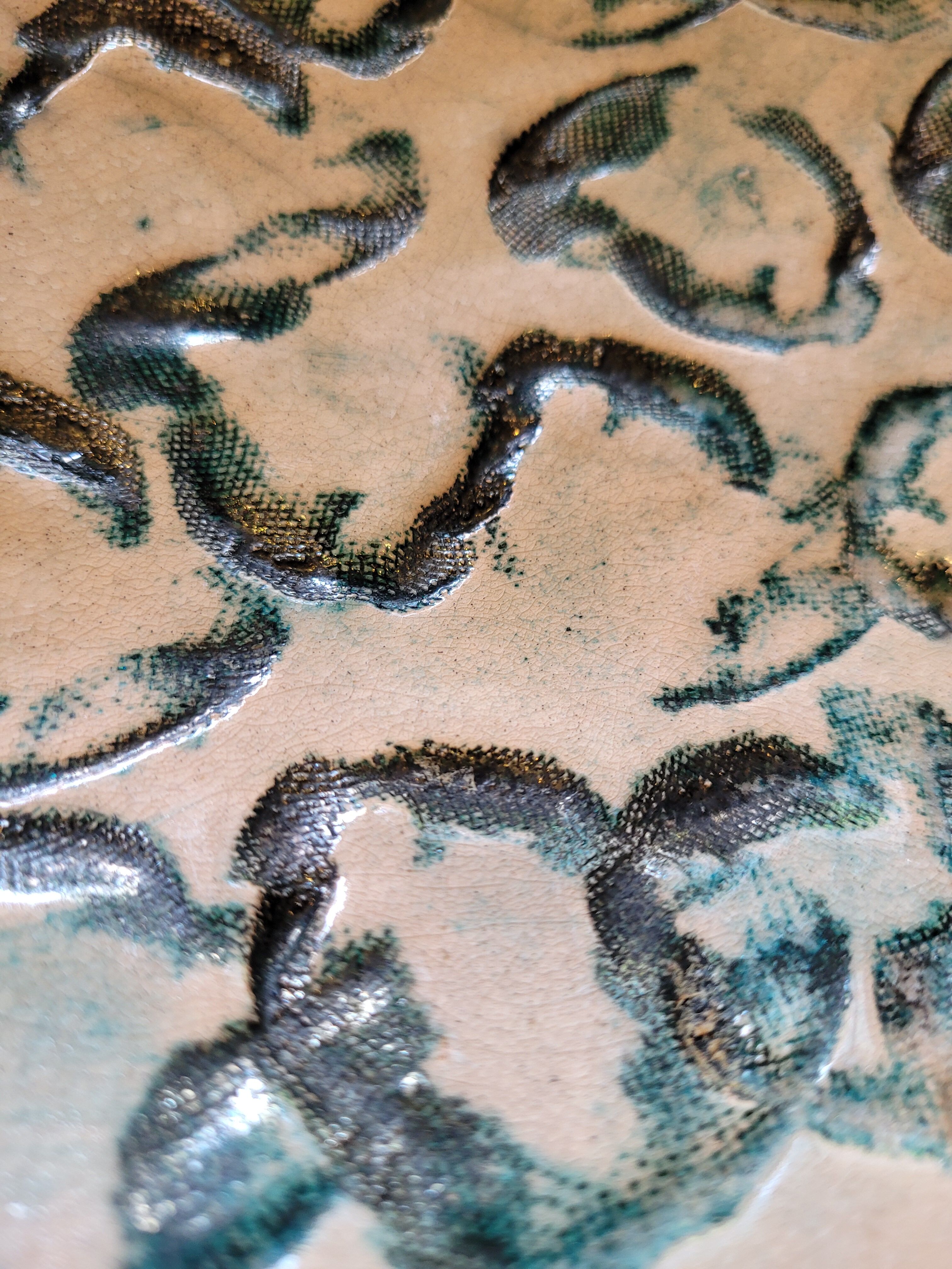 Japanese square dish in Raku