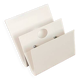 White lacquered metal magazine rack from the 1970s