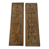 Pair of carved wooden panels - No. 1