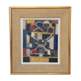 Tableau, peinture cubiste, circa 1960