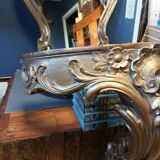 Console with mirror