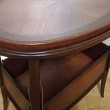 Art deco dessert in mahogany and marquetry