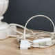 Italian lamp foot in twisted white marble