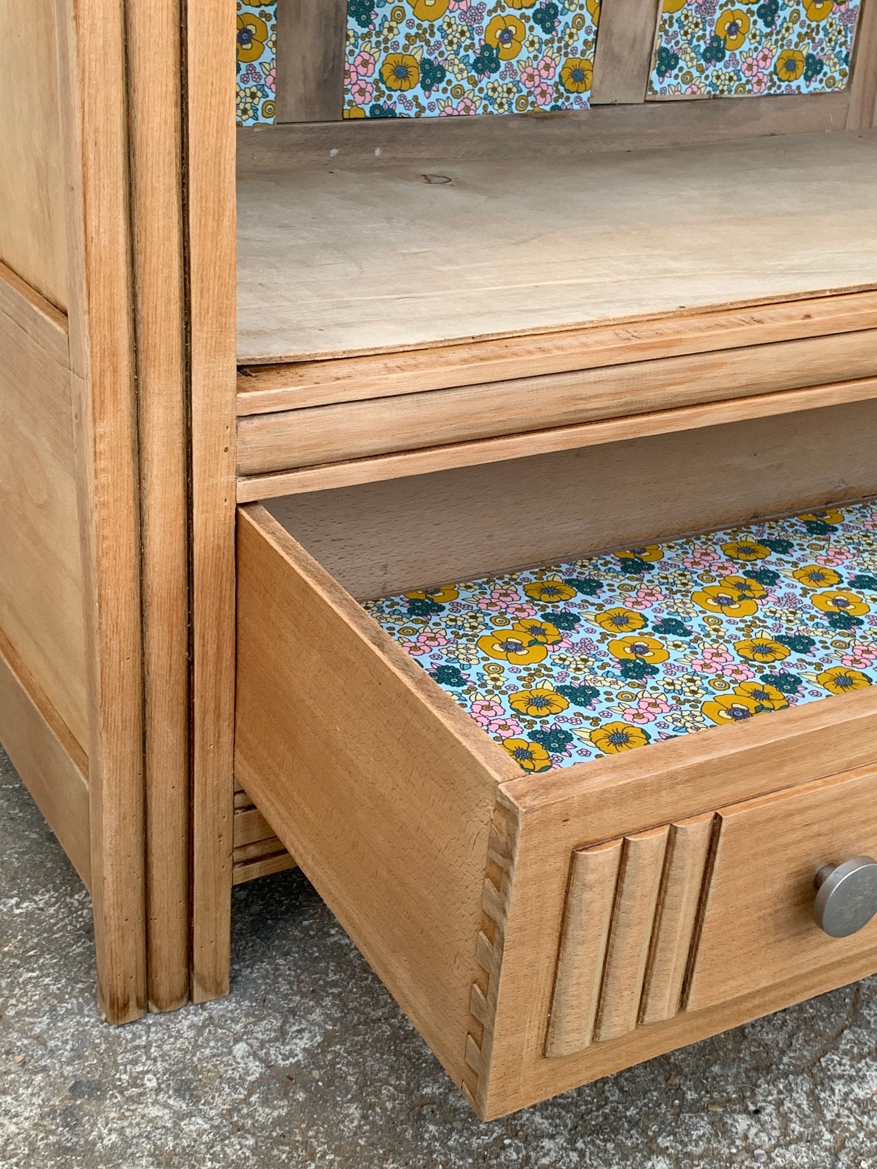 Parisian wardrobe art deco wood brut