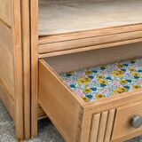 Parisian wardrobe art deco wood brut