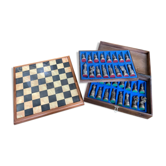 Chess - tin chessboard 1960
