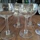 Set of 7 wine glasses drinking crystal balloon chiseled foot hemmed