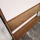 Vintage 1950s Mid-Century Modern Wall Shelving Unit – Hardwood & Alumi