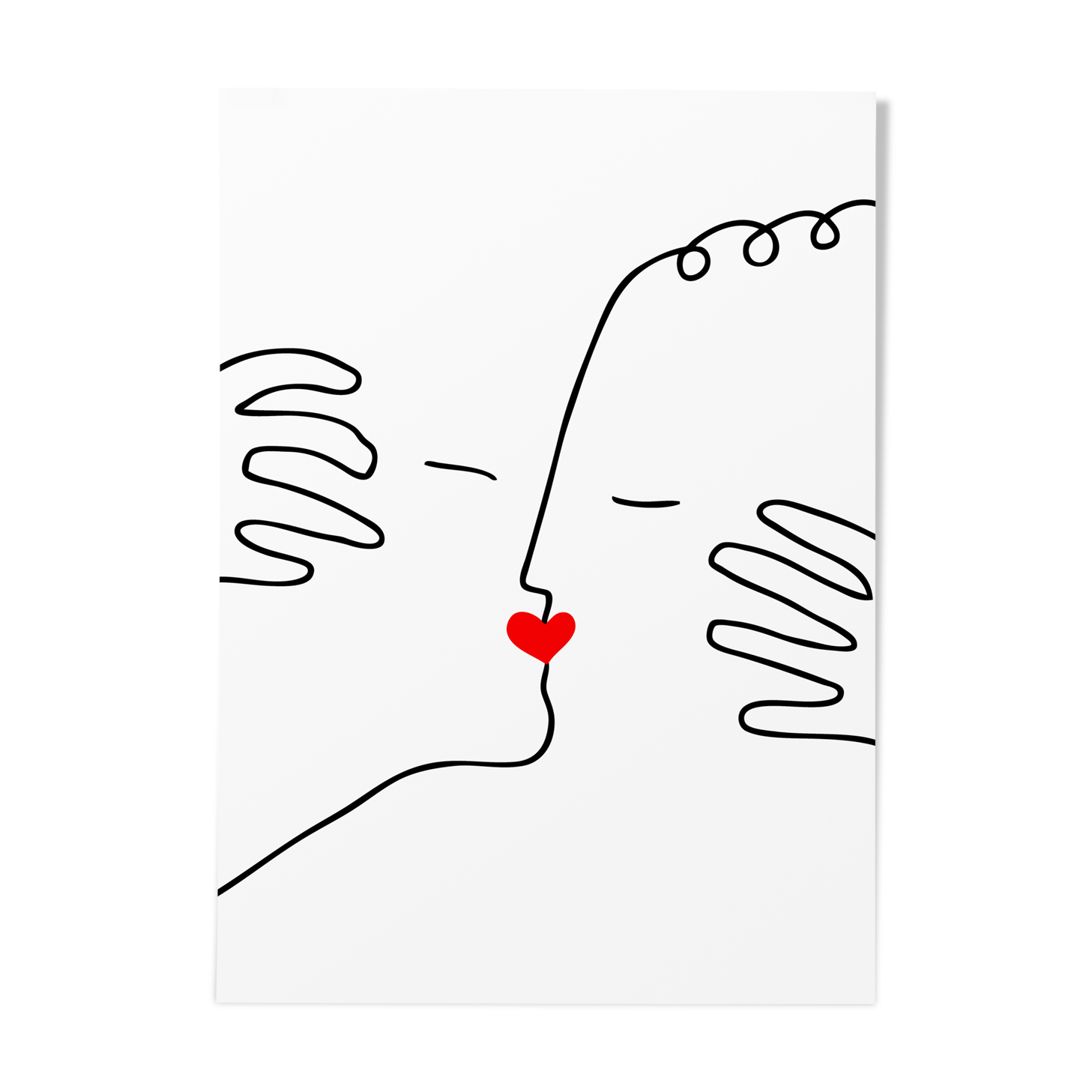 Poster A4-love Kiss 21x29, 7cm
