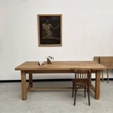 Large extendable solid oak farm table