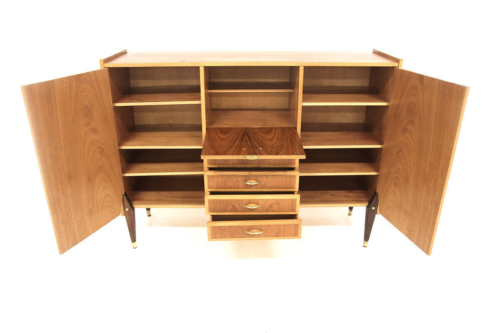 Scandinavian sideboard in teak and oak, Sweden, 1950