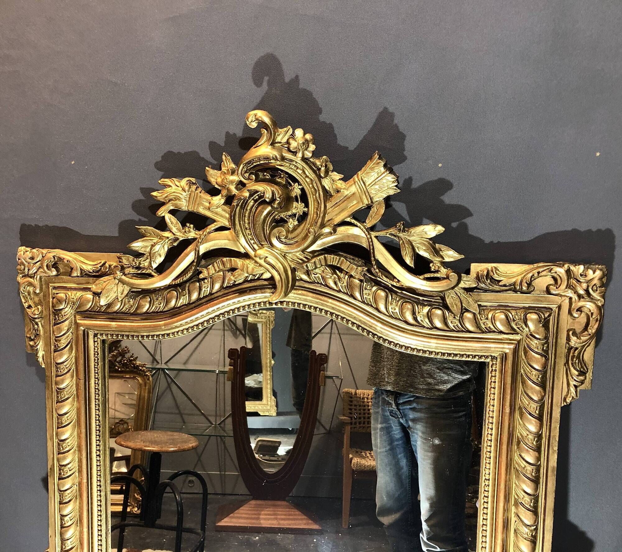 Miroir ancien 123x83 cm XIXè