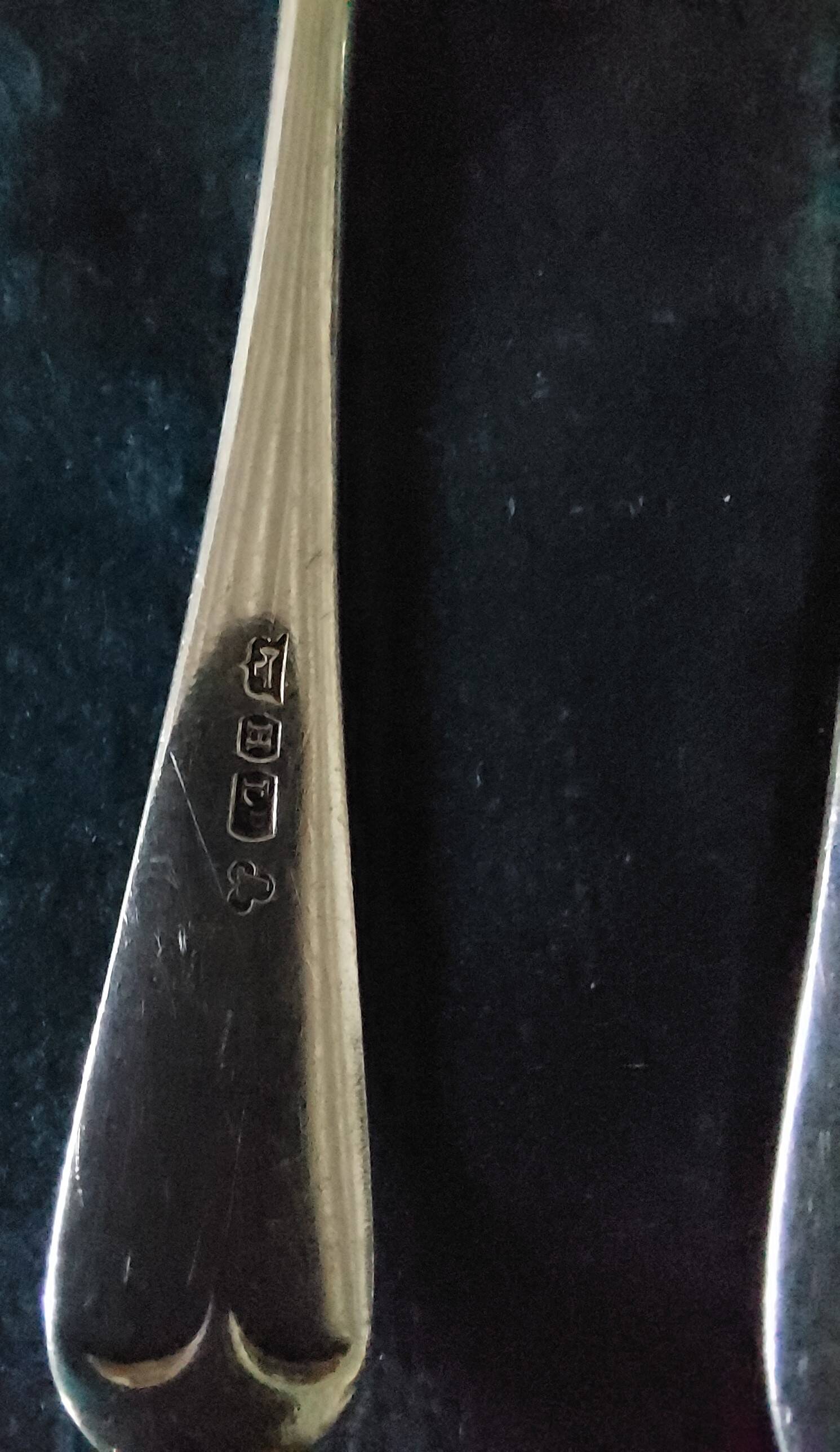 Pair of small silver-plated spoons