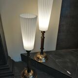 Paire de lampes art déco
