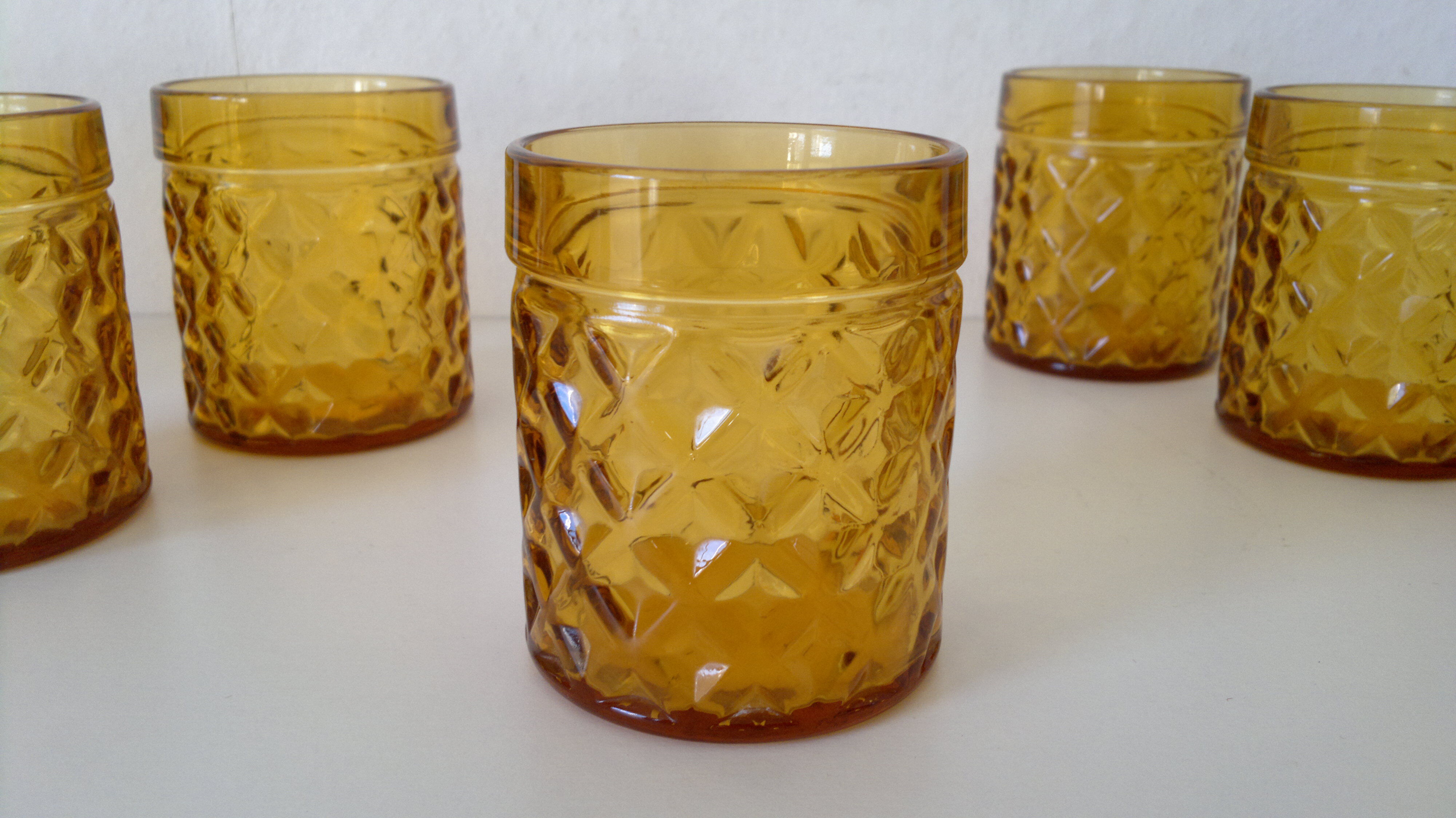 Set of seven drinks pineapple vintage