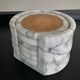 Carrara marble vintage coaster series