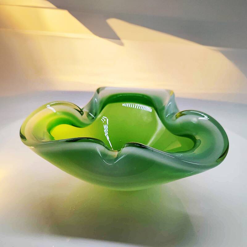 1960s Big Ashtray or Catch-all in Murano Glass by Flavio Poli for Seguso.