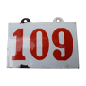 Plaque émaillée numéro 109