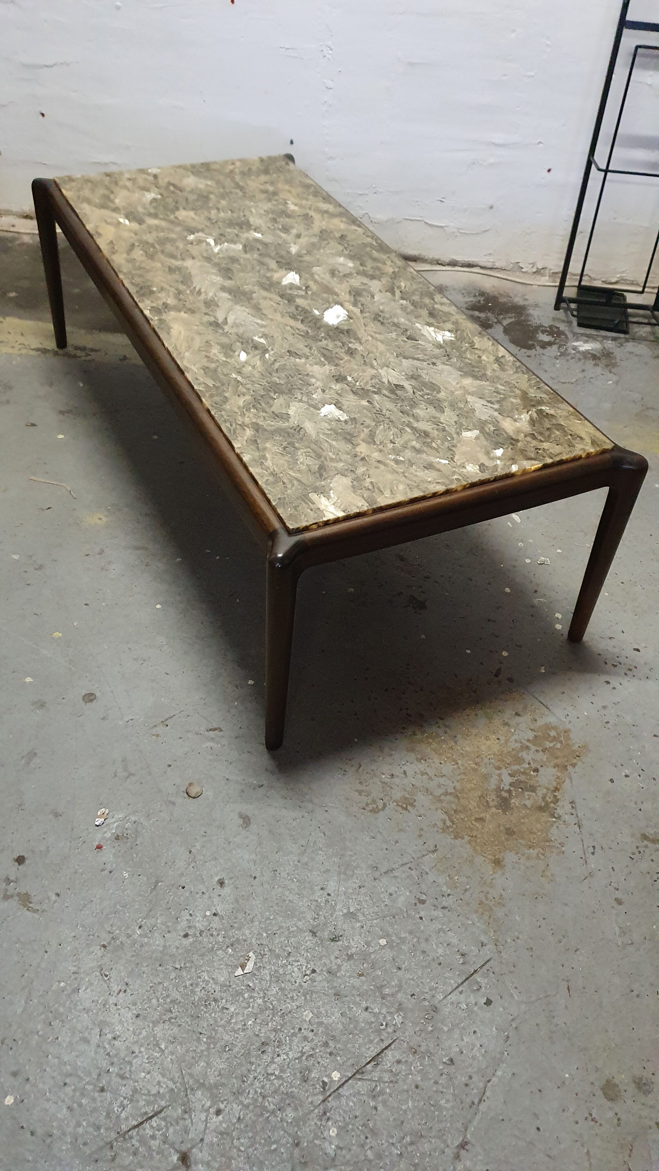 Coffee table top resin onyx 60s