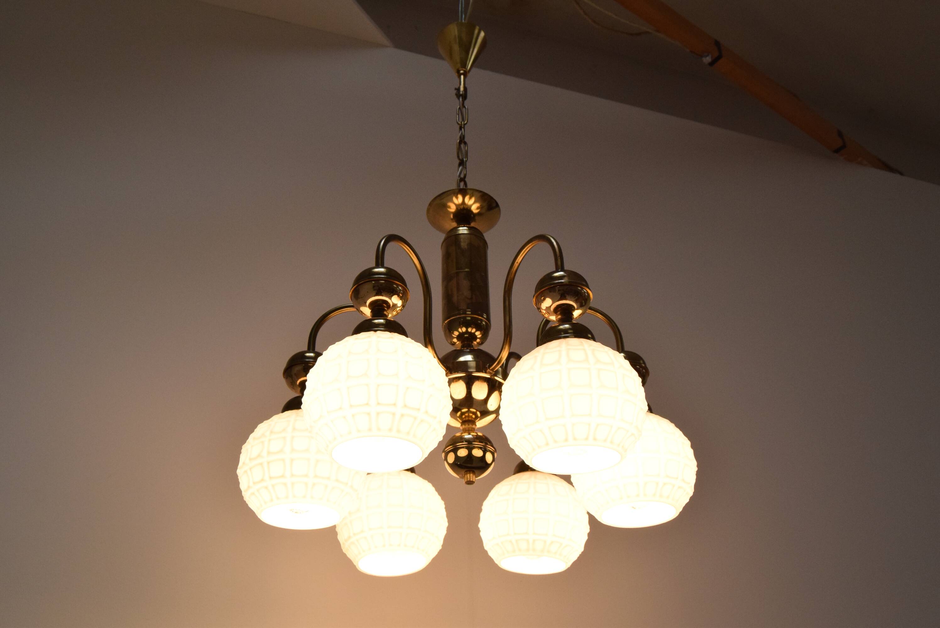 Mid-century Chandelier by Kamenicky Senov, Czechoslovakia, 1970's.