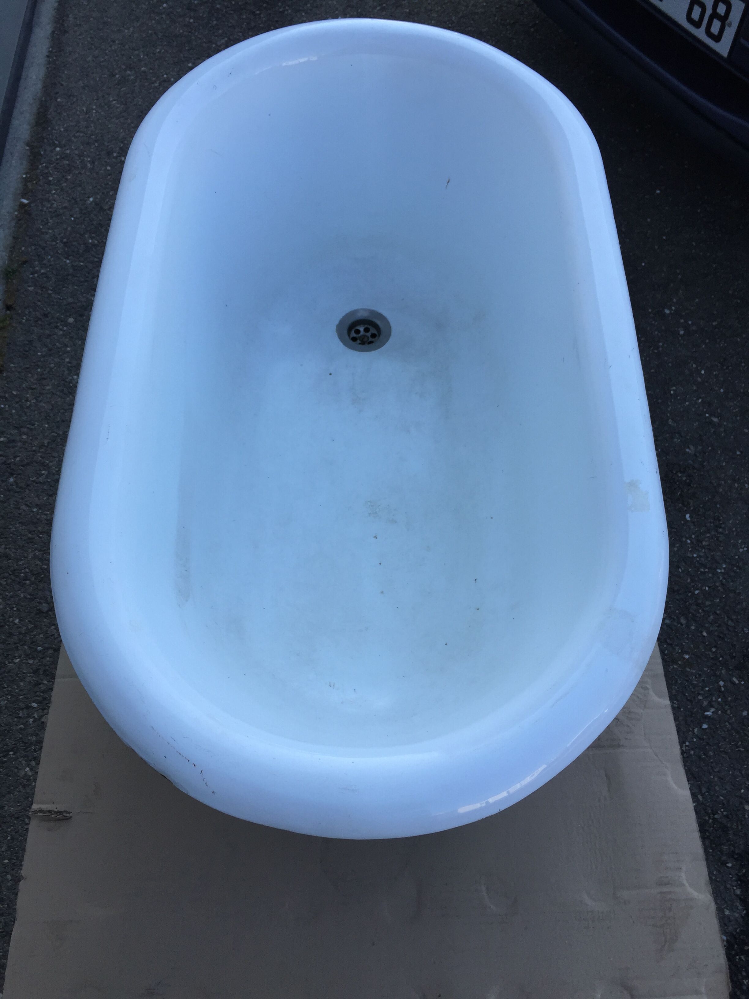 Old cast iron bathtub