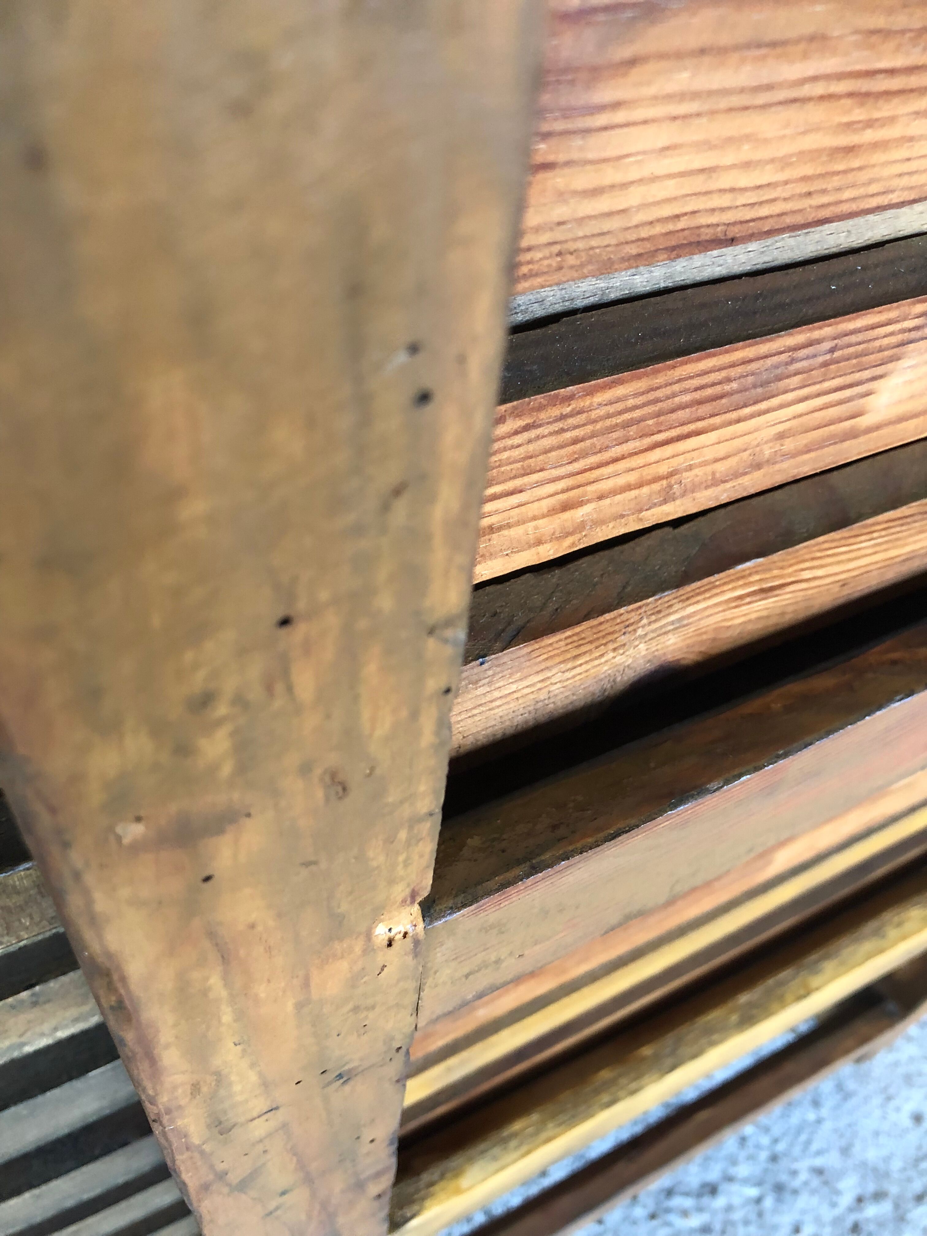 Oak craft cabinet has 13 drawers circa 40's / 50's