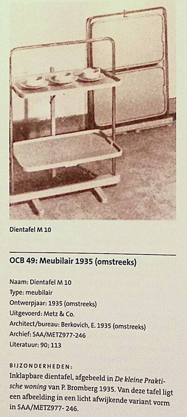 Table pliante moderniste des années 1930 de Metz & Co Amsterdam