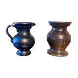 Set of 2 Jean Marais ceramic pitchers